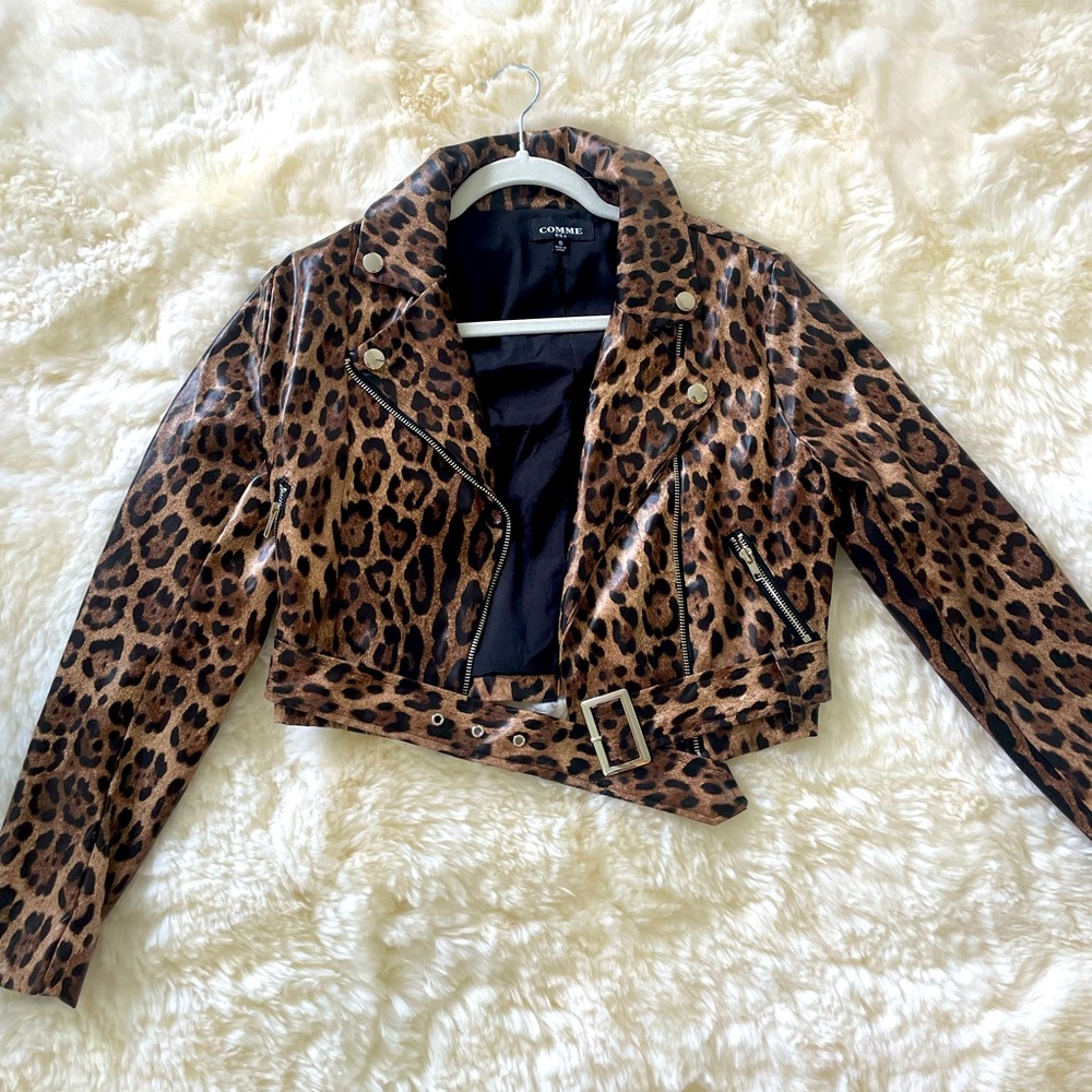 Brand: Comme , size: S , Leather , Tiger print
